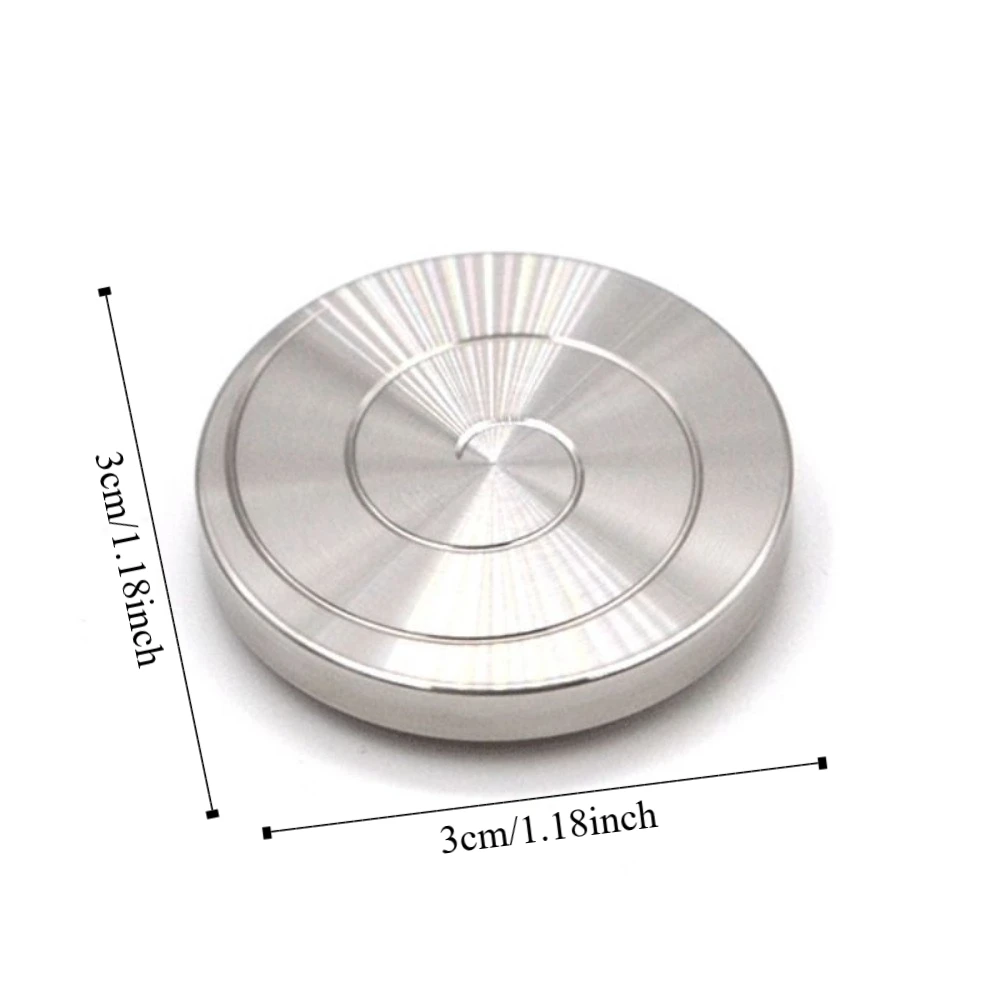 Ronde Fidget Spinner Speelgoed Stille Lager Verlichten Vermoeidheid Desktop Spinner Speelgoed Roestvrij Staal Metalen Vingertop Gyro Volwassen
