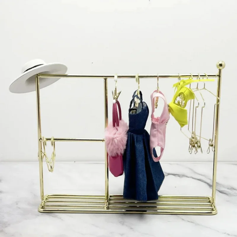 30cm BJD Doll Clothes Hanging Clothes Rack 1/6 Blythe Small Clothes Hanger Cotton Dolls DIY Toys Collector Gifts