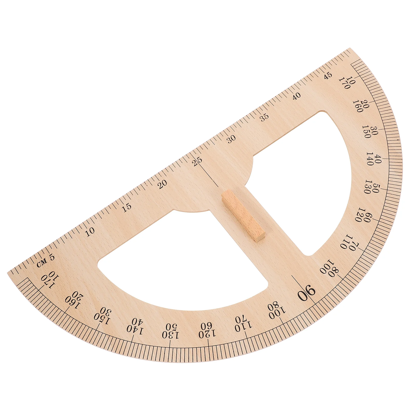 

90 Degree Ruler Teaching Drawing Tools Wooden Woodworking Measuring Gauge Office