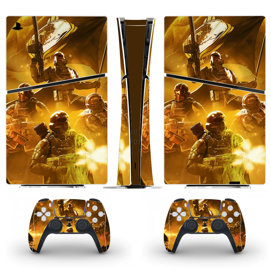 لعبة Helldivers ملصق جلد رقمي رفيع ، غطاء شارة وحدة التحكم ، وحدتين للتحكم ، فينيل ، جديد