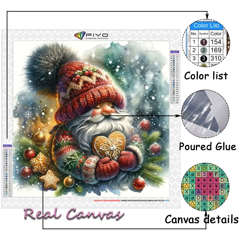 Diamond Painting New Arrival 2024 Kit Santa Claus Dwarf Full Diamond Embroidery Mosaic Christmas Cartoon Mopsaic Art Home Decor