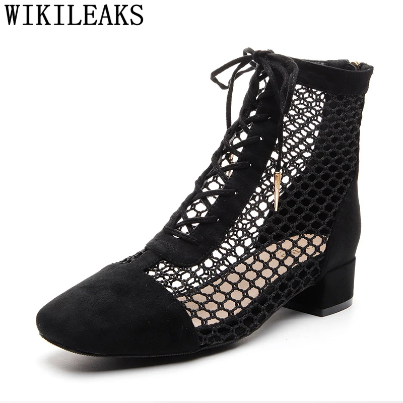 Sexy Gladiator Ladies Shoes Black Boots Women High Heel Ankle Boots For Women Pumps Women Shoes High Heels Botines Mujer 2024