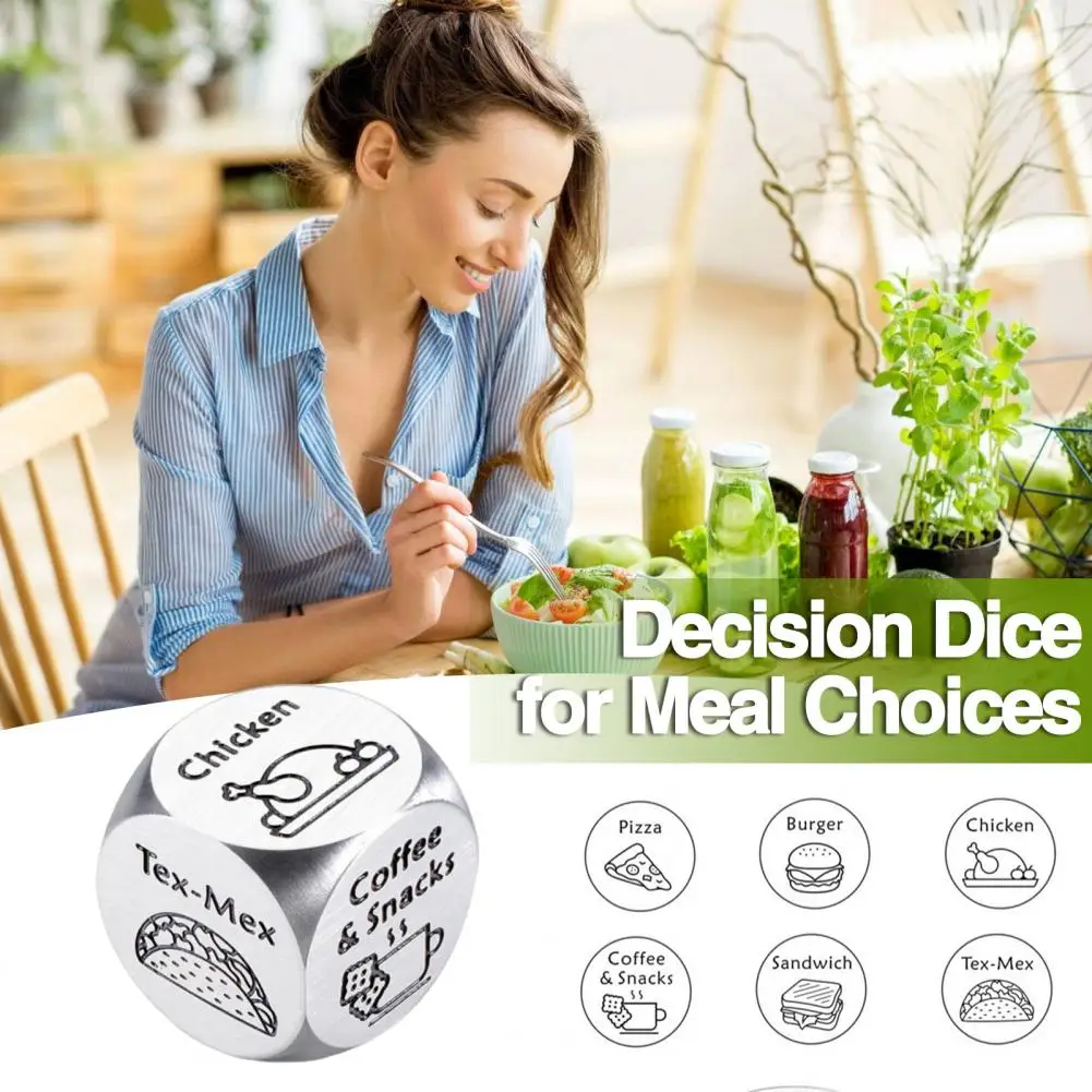 Stainless Steel Decision Dice Couples Decision Maker Date Night Decision Dice Set for Couples Stainless for Him for Anniversary