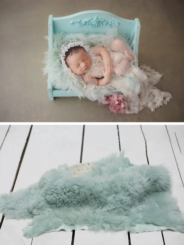 13 Colors 100% Wool Mats Newborn Photography Blanket Props Baby Shoot Posing Backdrop Soft Fluffy Blanket Baby Photo Accessories