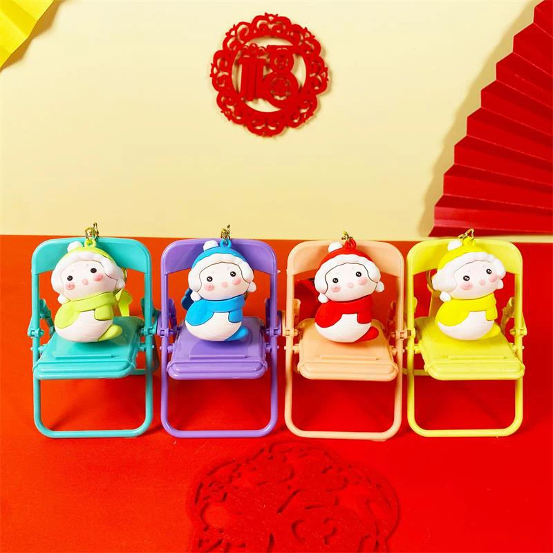 〔CC88〕2025 Year of the Snake Keychain Cute Mascot Chinese Zodiac Doll Creative Small Gift Book Bag Charms Schoolbag Pendant