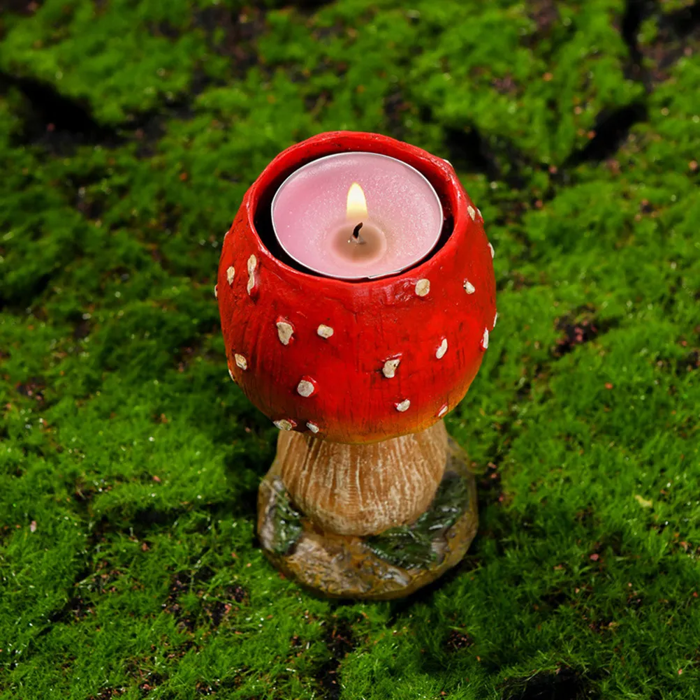 

Набор из 2-х подсвечников в форме грибов, изысканные подсвечники из смолы для патио, декора на годовщину, настольные подставки для гостиной