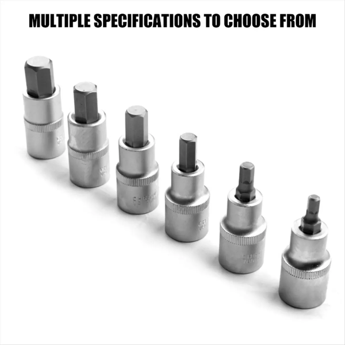 DT57 LATEST MODEL 367D 12Pcs 1/2inch Drives Impact Hexagon Bit Socket Set H5-H22 Metal Sleeve Hand Tool Kit
