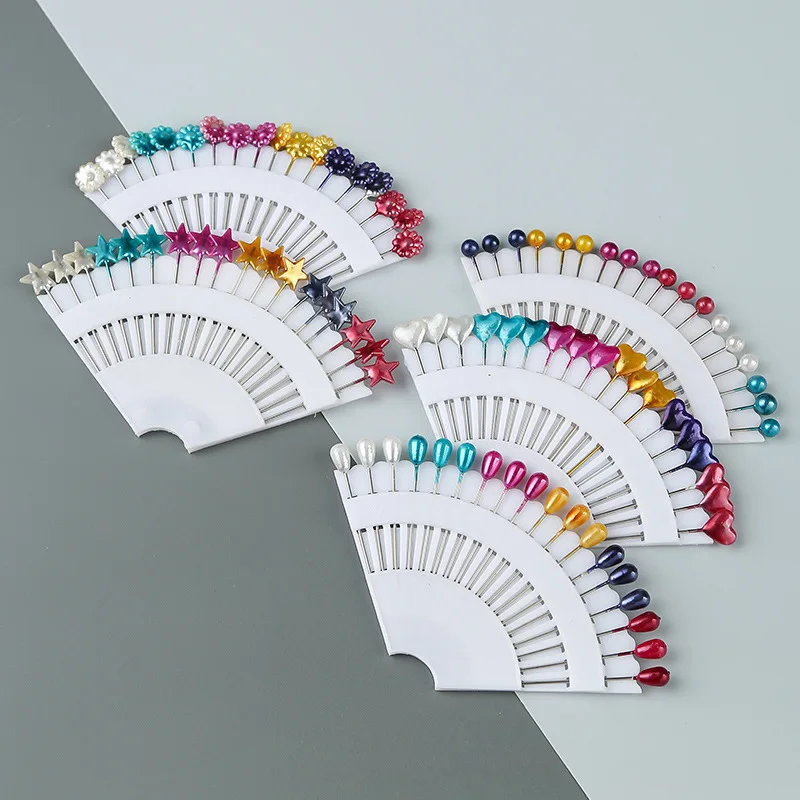 Colorful Scalloped Pearlescent Needles Dressmaking Pins Sewing Stitch DIY Craft Garment Fixing Wedding Corsage Positioning Tools