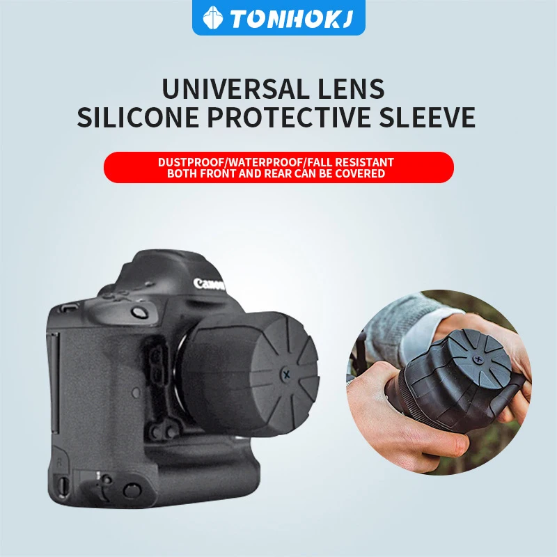 

Camera Lens Cap SLR Camera Silicone Protector Cap Dustproof Lens Cover for 65-110mm DSLR Camera Lenses