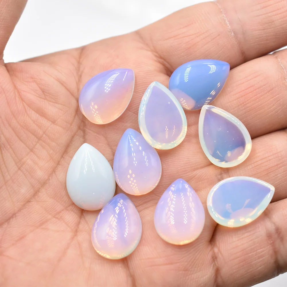 Großhandel 50 Stück/Lot verschiedene Naturstein-Cabochon-Perlen in Tropfenform 13x18mm für DIY-Schmuckzubehör Kostenloser Versand – Detail 10