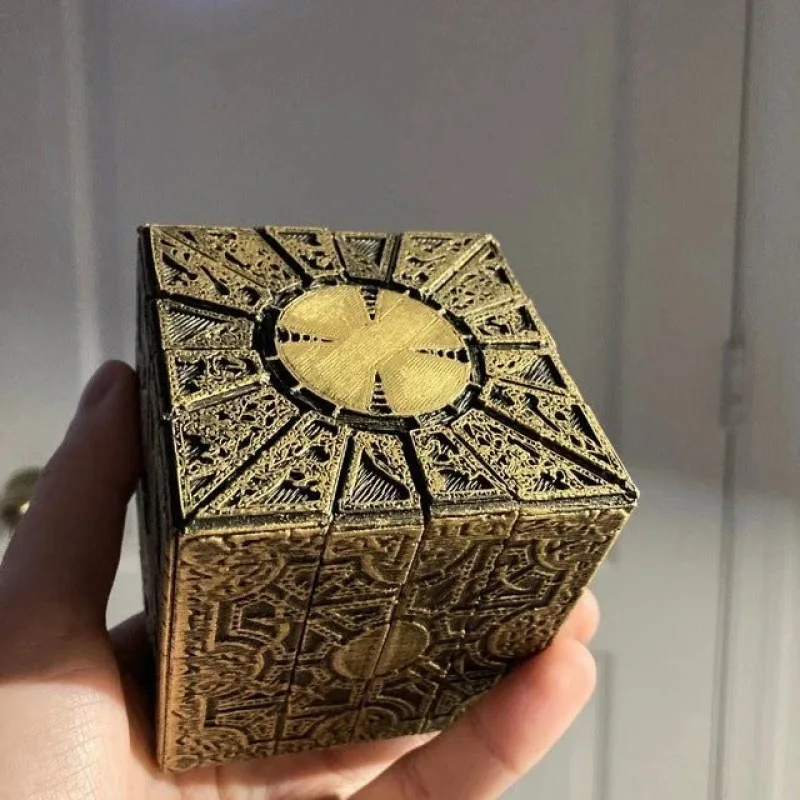 1:1 Hellraiser Puzzle Box Moveable Lament Horror Terror Figures Film Serie Hellraiser Cube Fully Pinhead Prop Figurine Toy