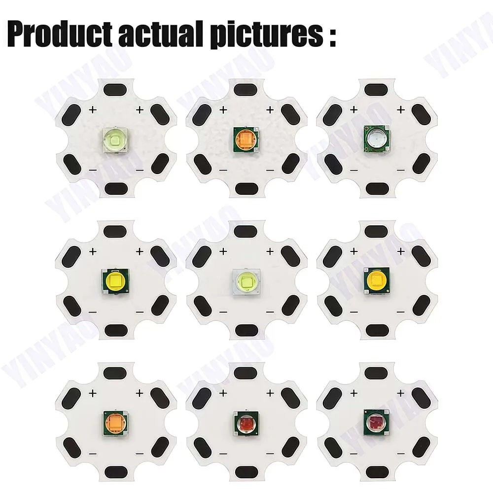 5-10Pcs 1W 3W 3.5*3.5mm 3535 LED 3V 350mA 700mA LED Diodes For LED Lamp Bead  White Red Blue Green Suitable For Flashlight image 4
