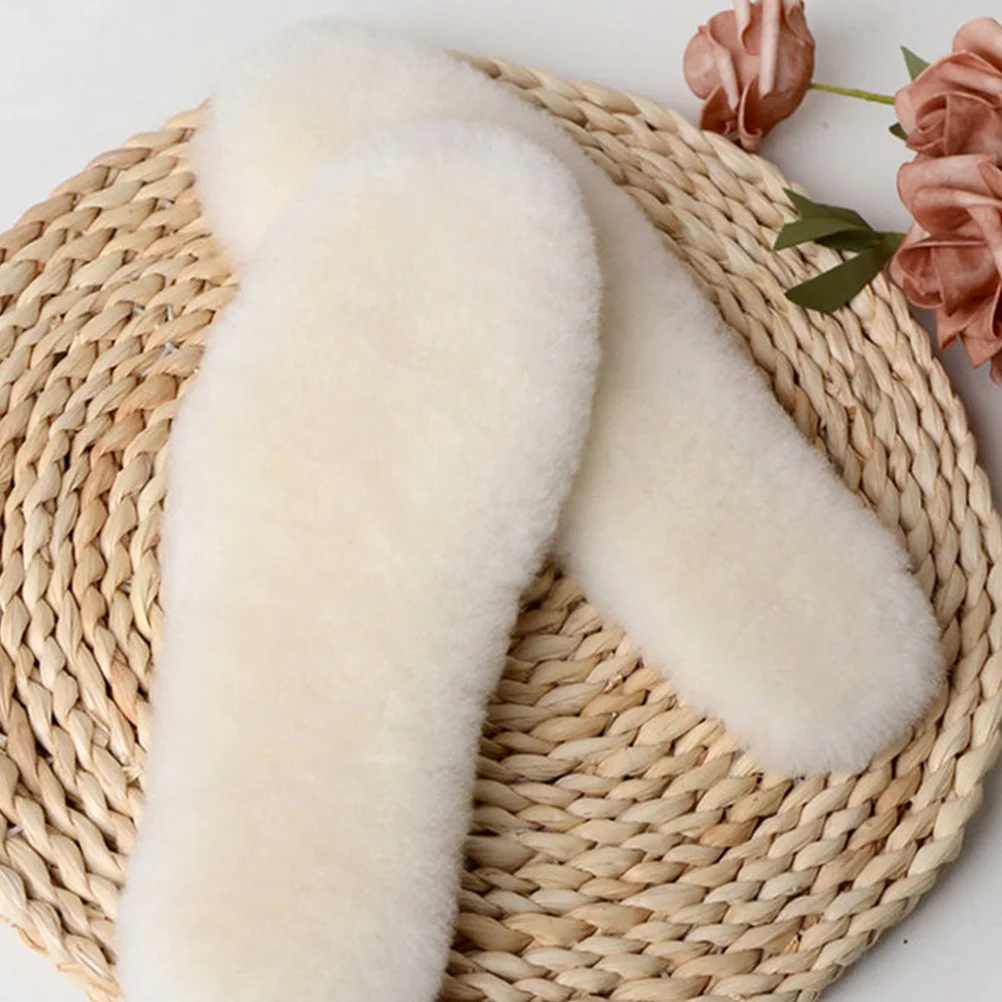 

Wool Insole Fleece Inner Sole for Shoes Sneakers Adult Thickened Warm Boot Pads Reusable Supple Material Cushions Comfortable