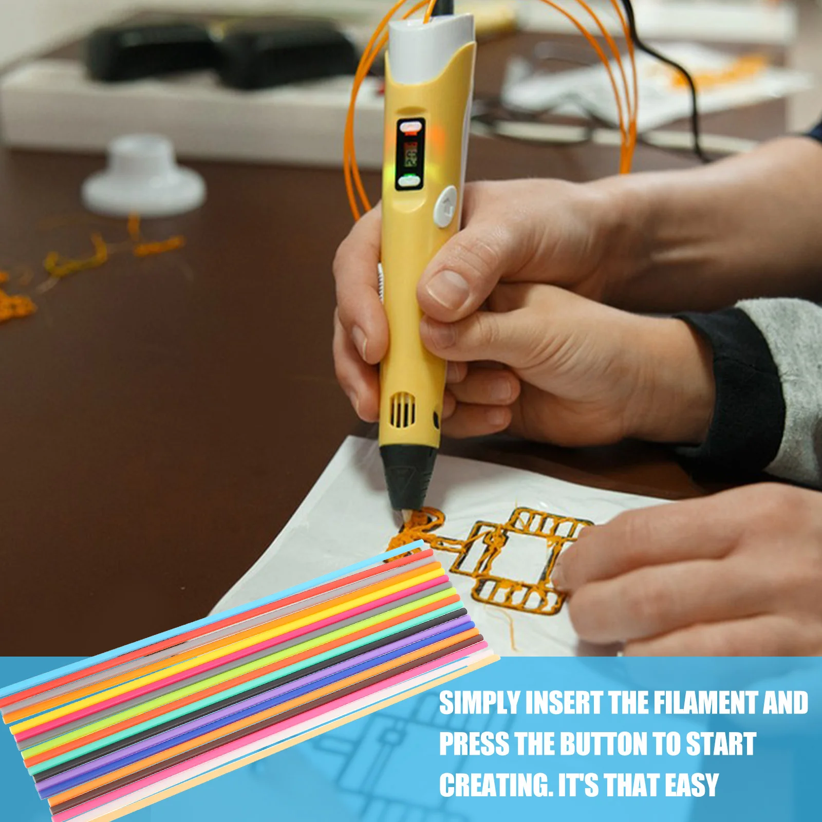 

160Pcs 3D Printing Supplies Pcl Filament 32 Bright Colors Portable Design for Sketching and DIY Art Creation Printing Pen