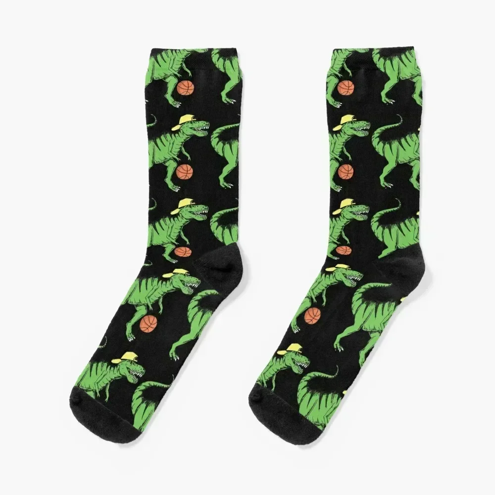 basketball, cute, cute dinosaur, deadlift dinosaur, dino, dinosaur, dinosaur playing basketball Socks summer Socks Woman Men's