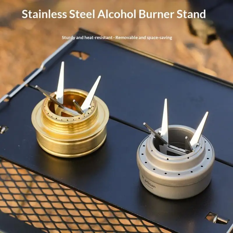 High-Performance Stainless Steel Alcohol Stove with Innovative Detachable Internal Bracket for Camping
