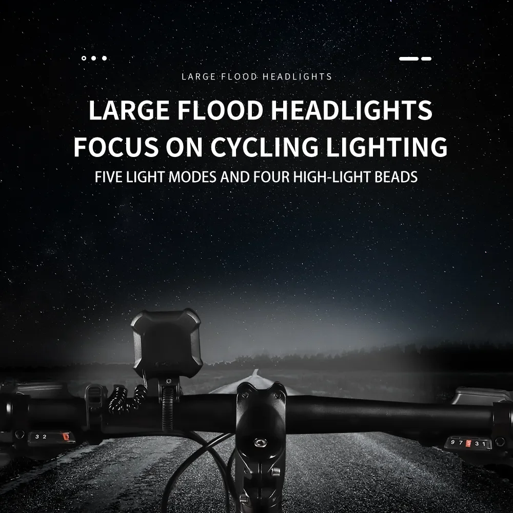 Bicycle Electronic Bell Bicycle Light Scooter E-bike Trumpet Alarm Bike Bell USB Charge Cycling Warning Alert Safety Riding