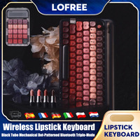 Lofree Wireless Lipstick Keyboard Black Tube Mechanical Dot-Patterned Bluetooth Triple-Mode Numeric Keypad Calculator
