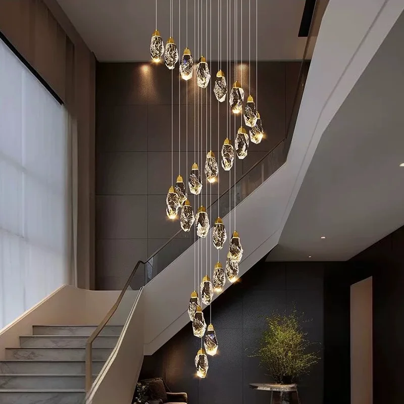 Decoração para casaLuzes pendentes, lustre de cristal de luxo para sala de estar, luminária pendente para sala de jantar, luz de teto, iluminação interna