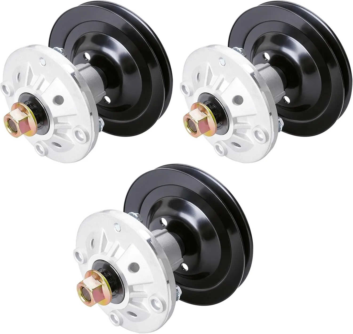 

3 Pack GY21099 Spindle Assembly with GX21381 Pulley Fit for JD 54 Inch Mower Deck190C D170 E180 Replaces GX21381 GY20867 GY20592