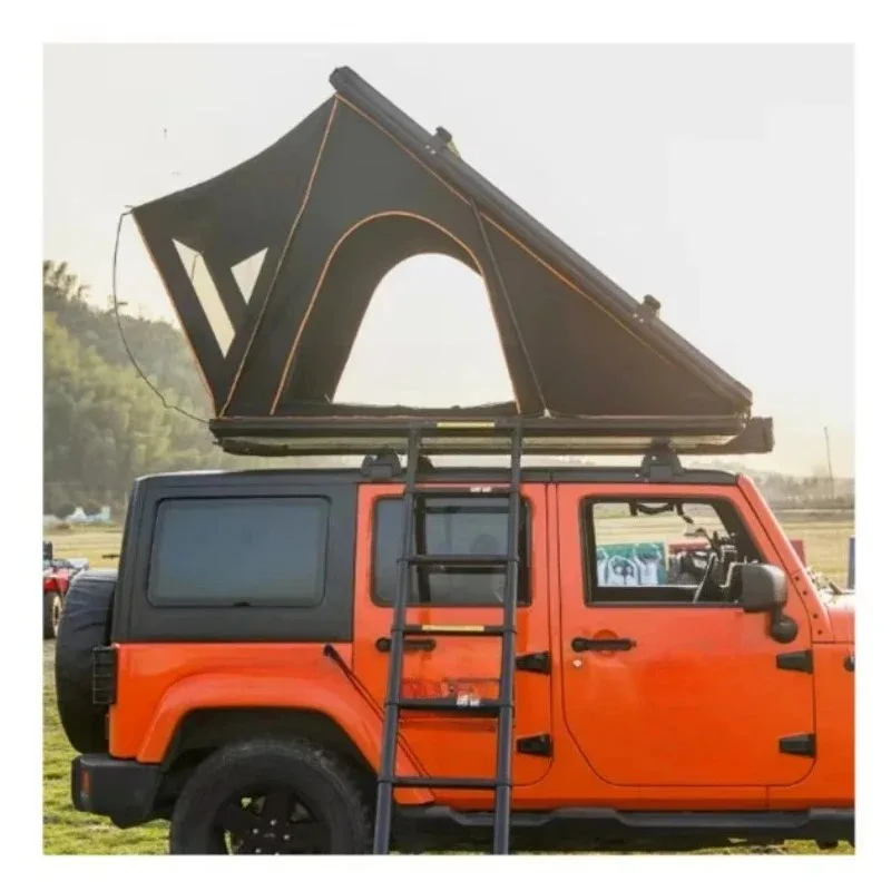 Fully Automatic Waterproof Hard Shell Car Roof Tent-Outdoor Camping Sunshade for 2-Person Made Ox Fabric Aluminum Alloy Tent