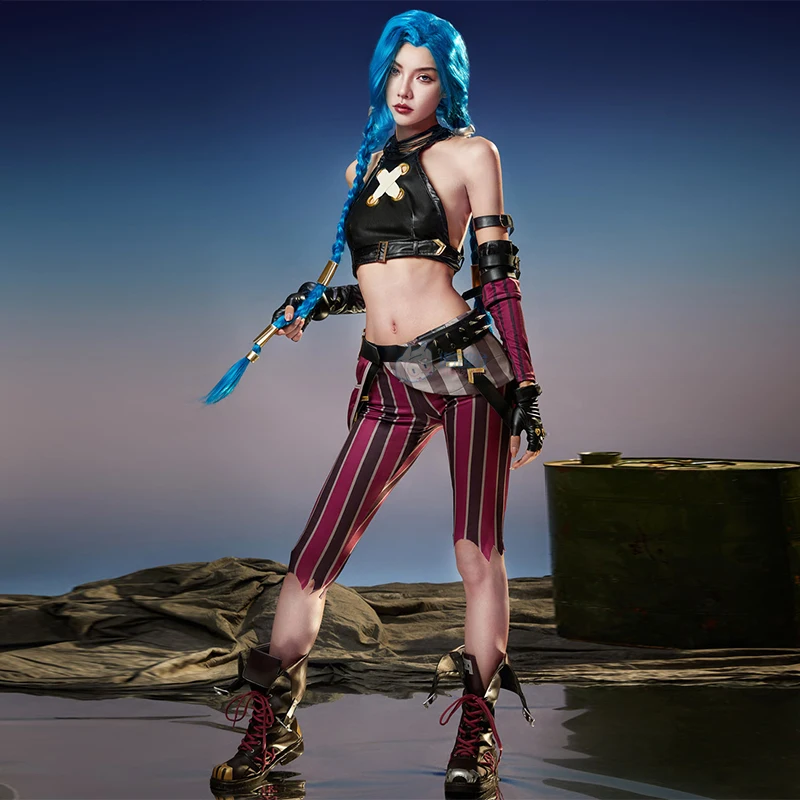 

Jinx Косплей Костюм Женская Сексуальная Униформа Одежда Хэллоуин Рождество Карнавал Одежда Для Ролевых Игр