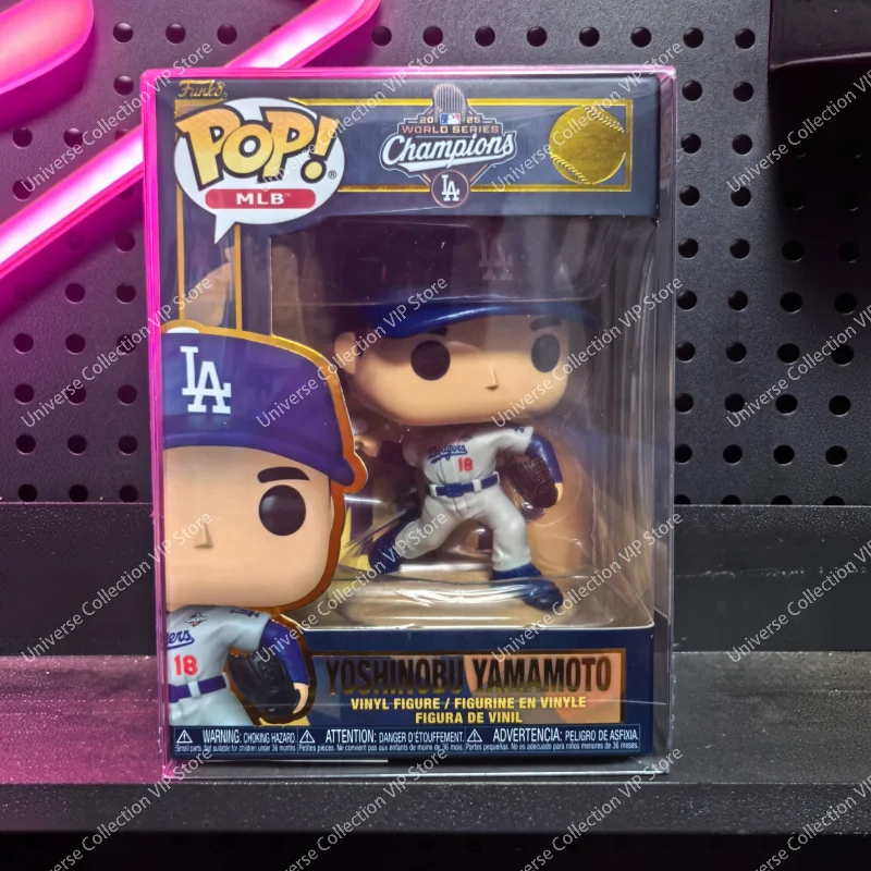 Official Funko Pop MLB Los Angeles Dodgers Yoshinobu Yamamoto World Series Champions Collectible Vinyl Figure Desktop Decor Gift
