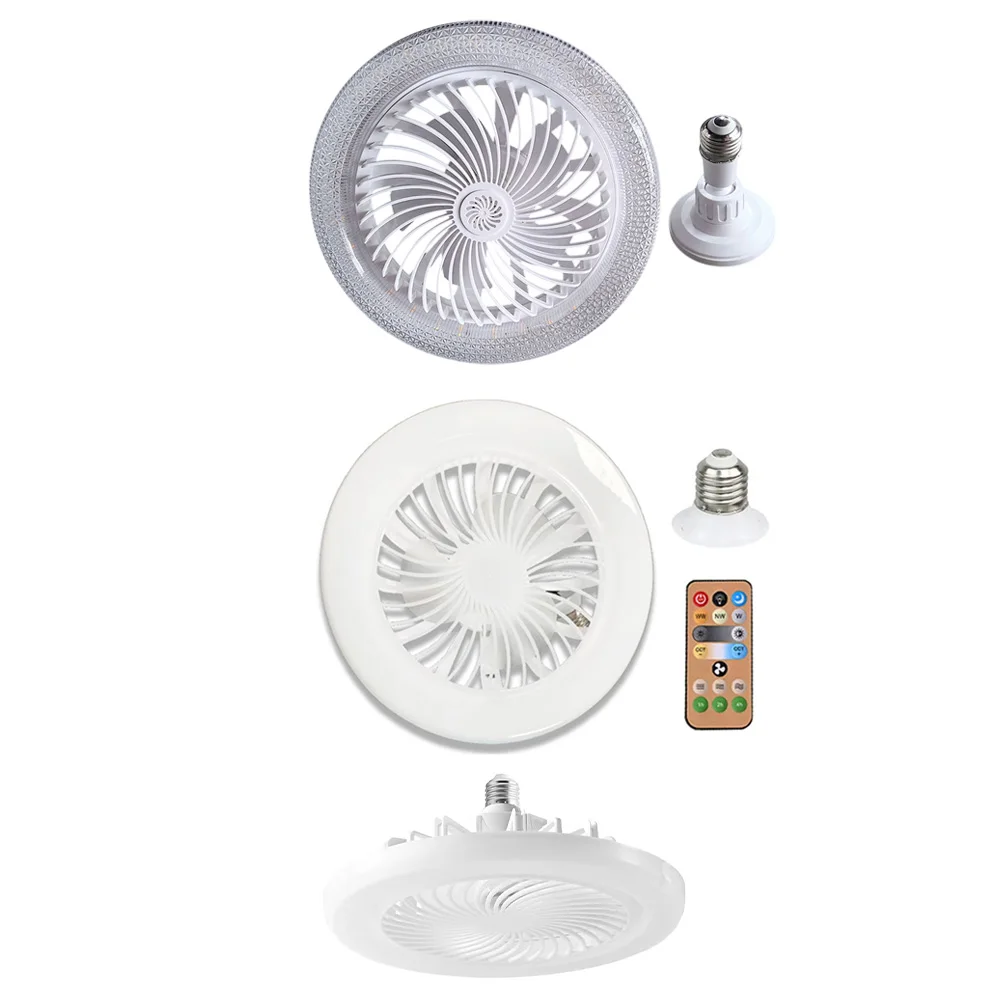 Компактный потолочный вентилятор E27, потолочный вентилятор, подходящий для небольших помещений, три настройки цвета света, таймер, функциональность, домашний декор