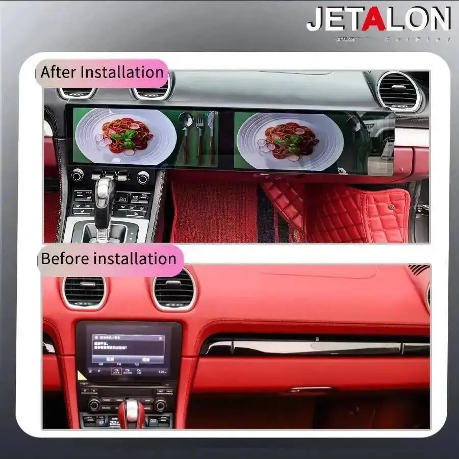 Dual Screen Android 14 RHD LHD Car Radio For Porsche Boxster 718 2016-2023 CarPlay Auto Multimedia Stereo Player GPS Head Unit