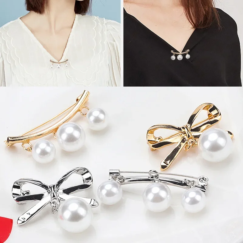 

Women Girls Patterns Clip Knitwear Shawl Brooches Pins Classical Vintage Sweater Shawl Clip Dresses Cardigan Collar Clip
