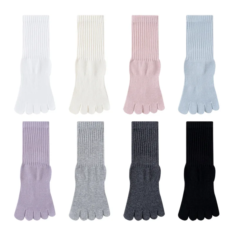 5 Pairs Women Sports Socks Soft Breathable Cotton Silicone Anti-slip Ballet Pilates Socks Sports Fitness Yoga Socks