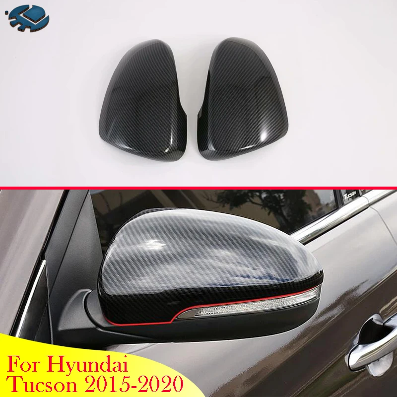 

For Hyundai Tucson 2015-2020 Car Accessories ABS Door Side Mirror Cover Trim Rear View Cap Overlay Molding Garnish