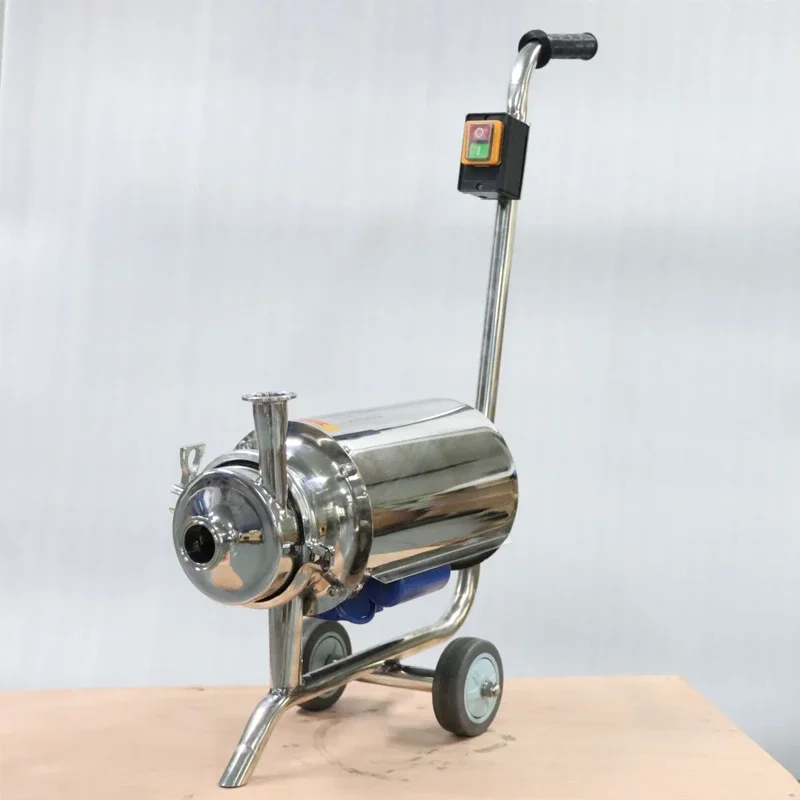 1HP 120V 60HZ Single Phase Food Grade Stainless Steel SS304 Sanitary Centrifugal Milk Pump With Take Cart