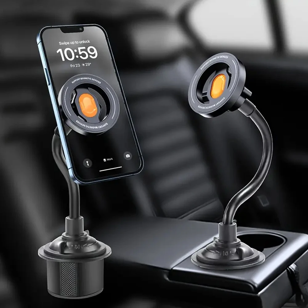 Universal Magnetic Car Cup Mount Phone Holder Stand Cradle for IPhone 16/15/14/13 12 Pro Plus Max 4-7