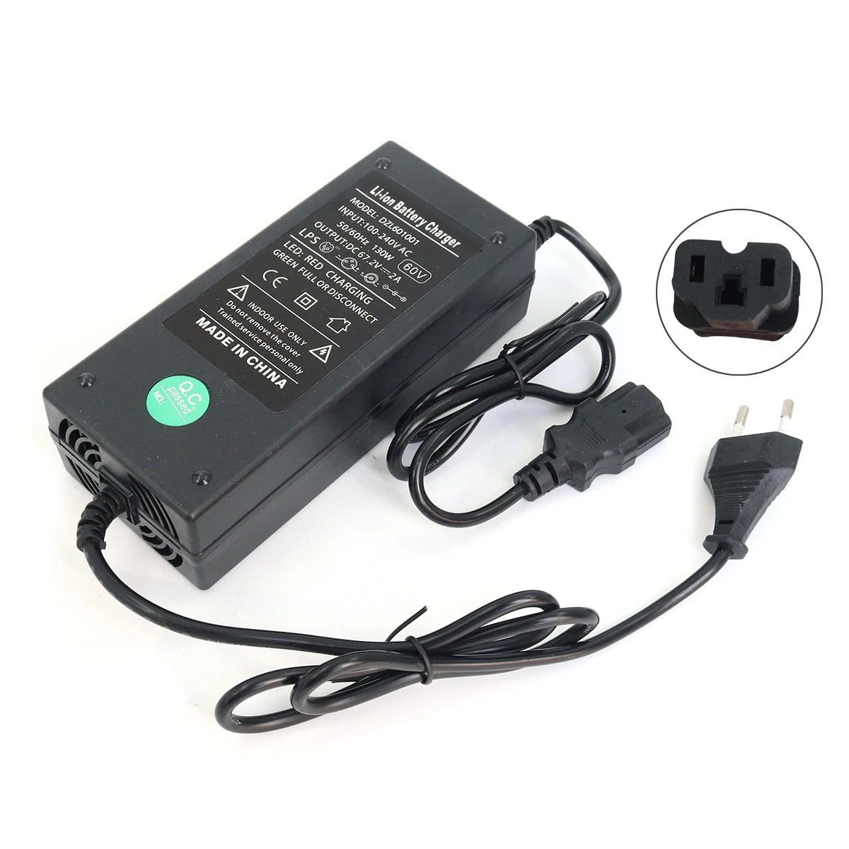 Lithium Battery Electric Car Charger 48V 60V Electric Car Lithium Ion 48V2A Electric Scooter General for Little Citycoco