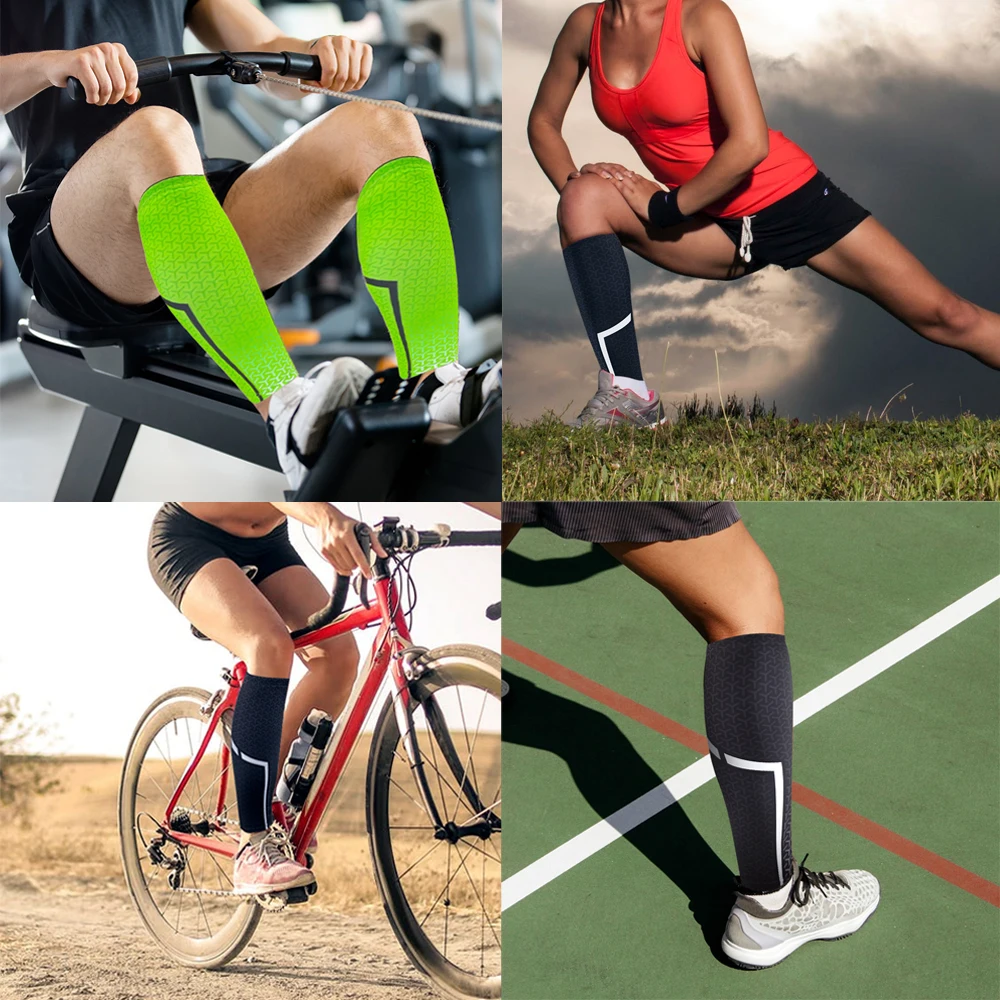 MTATMT Sport Compression Calf Sleeves Leg Sock Running Hiking Cycling Leg Warmers Runners Shin Splint Varicose Vein Pain Relief