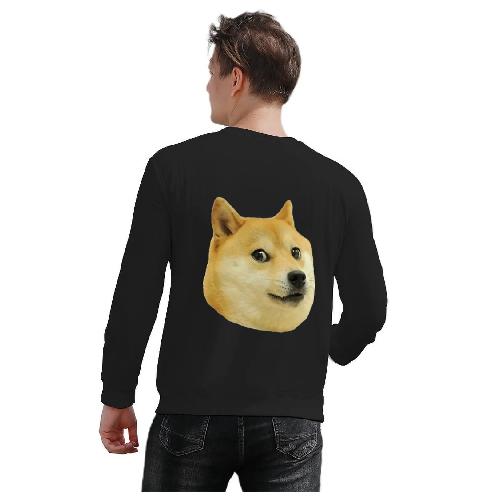 بلوزة Doge بلوفر رياضية ملابس شتوية على الطراز الياباني سترة شتوية للرجال