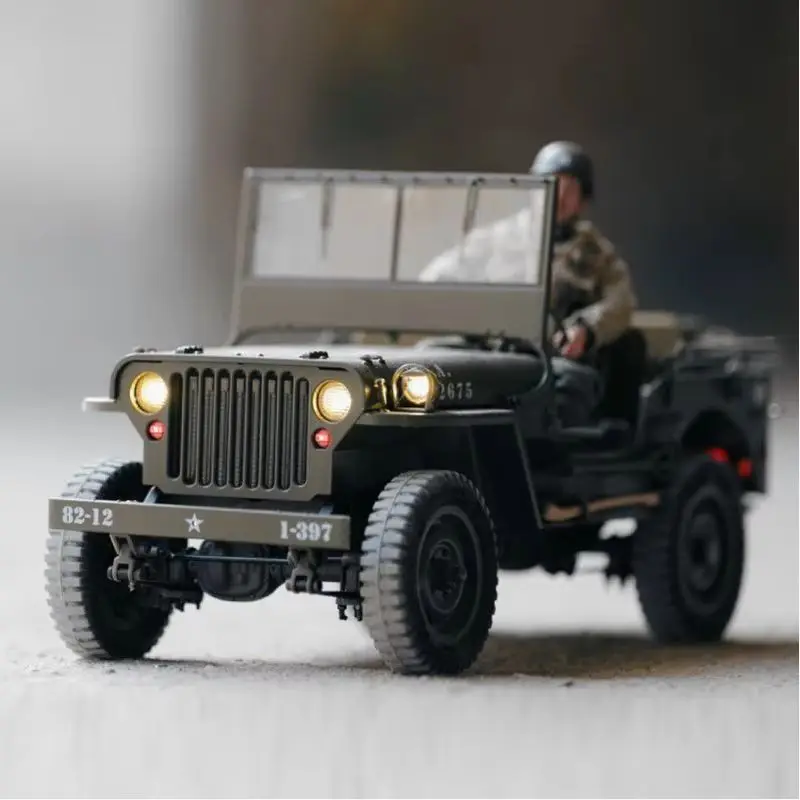 Modèle de voiture FMS échelle 1:12 Willys télécommande électrique tout-terrain RC voiture d'escalade Simulation décoration jouet véhicule à collectionner