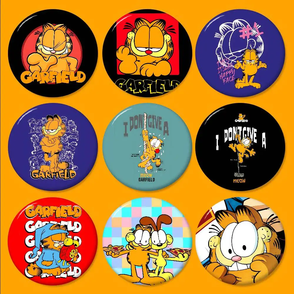Anime G-Garfield Cute Cat Anime Brooches Cute Cartoon  Badge Jacket Jeans Lapel Pin Gift Accessorie view 2