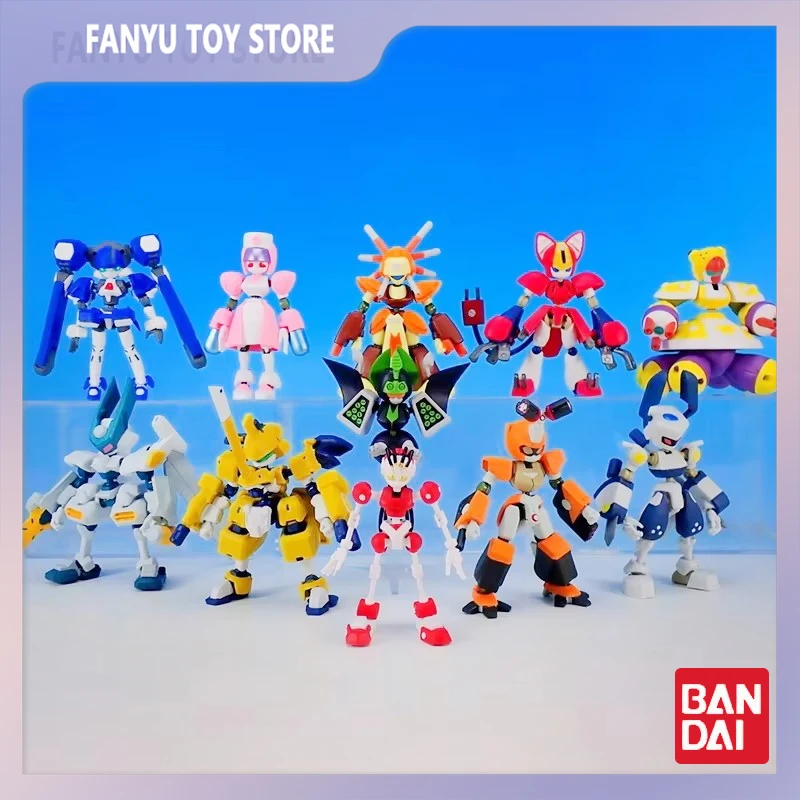 Bandai Cute Action Figure Gashapon Toys Medarot Series Super Movable Assembled Pvc Model Desktop Ornament Toys Gift For Children