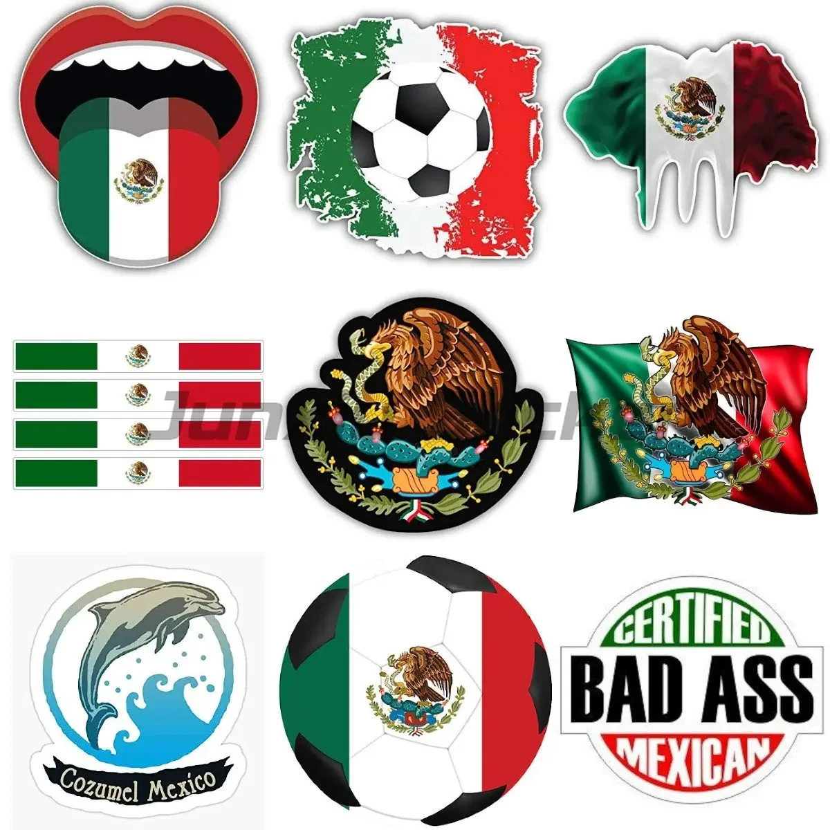 

Creative Car Sticker Mexico Flag Map National Badge Accessories Waterproof Sunscreen PVC Decal