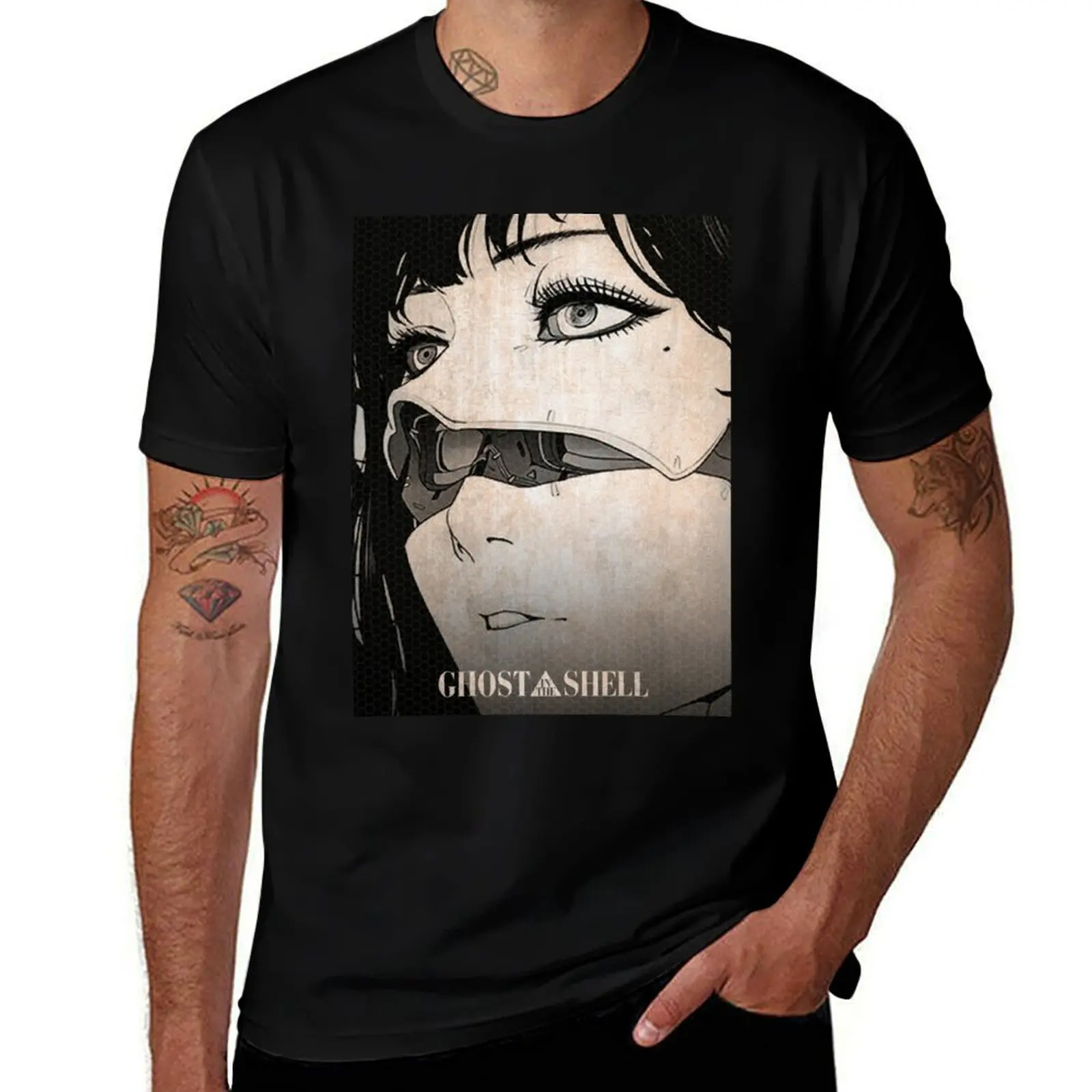 Motoko Kusanagi T-Shirt Simple Solid Color Crew Neck Tee