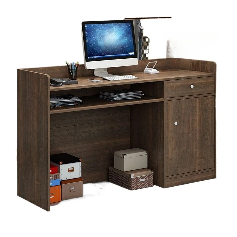 

Простая современная стойка регистрации, касса, стол для магазина, небольшая стойка, салон красоты, магазин одежды