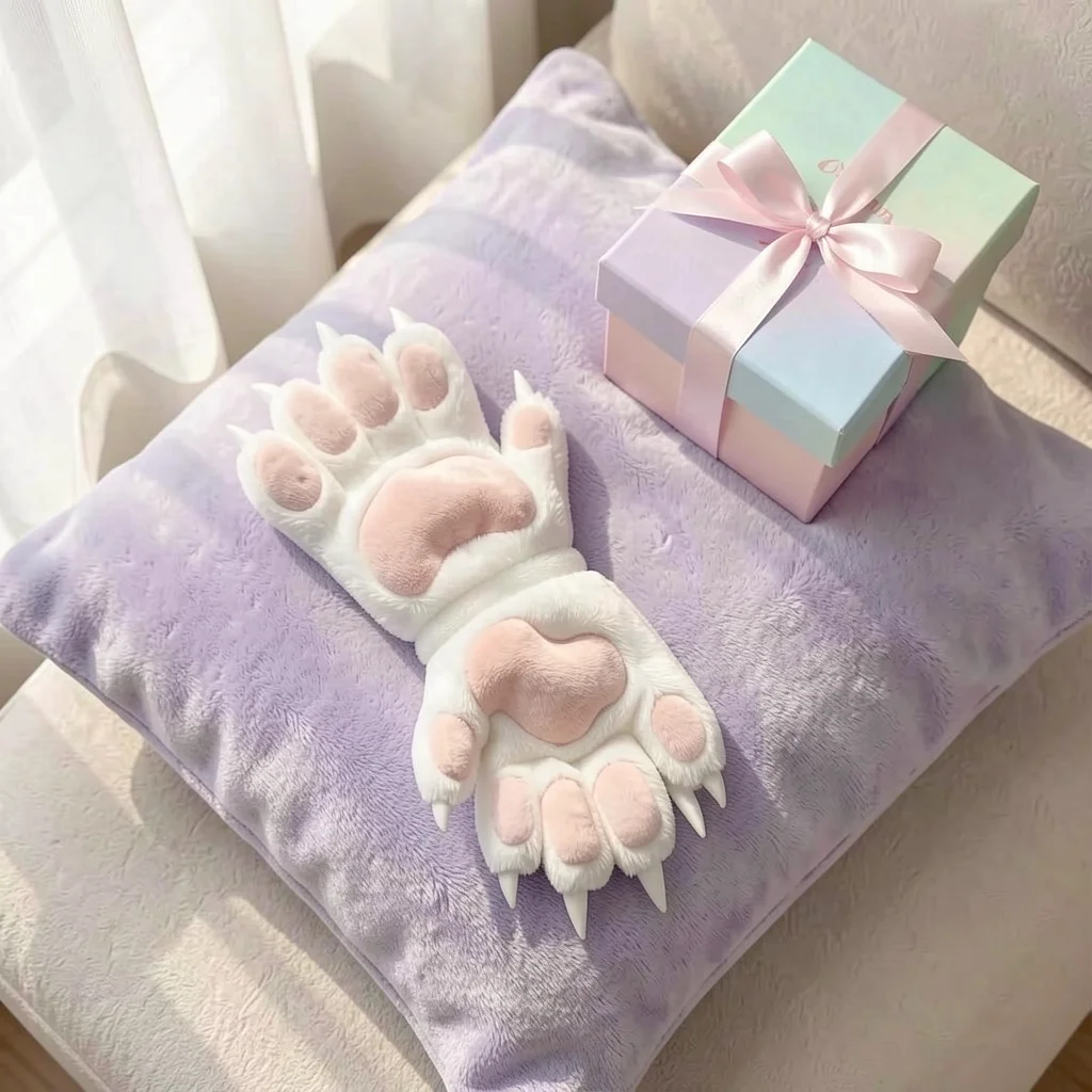 Four-Finger Gloves Skin-Friendly Fursuit Gloves Cosplay Costume Accessories Plush Animal Paw Gloves For Fursuit Cosplay Role