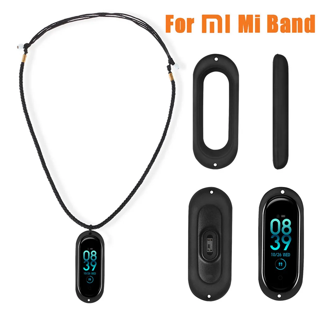 Wristbands Rubber Basketball Fashion Knitted Fashion Necklace For Rubber Pendant Holder compitable For xiaomi Mi Band 4