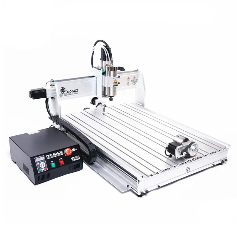 for Numerical Control 8060 2200W Engraving Machine 4 Axis Woodworking Drilling Milling Router with USB Port Limit Switch