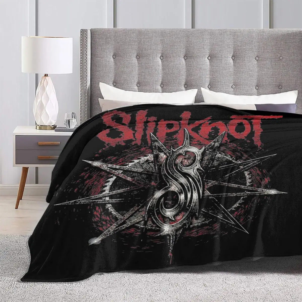 Slipknots Heavy Metal Band Blankets Flannel Print Rock Music Relax Ultra-Soft Throw Blanket for Bed Outdoor Bedspreads