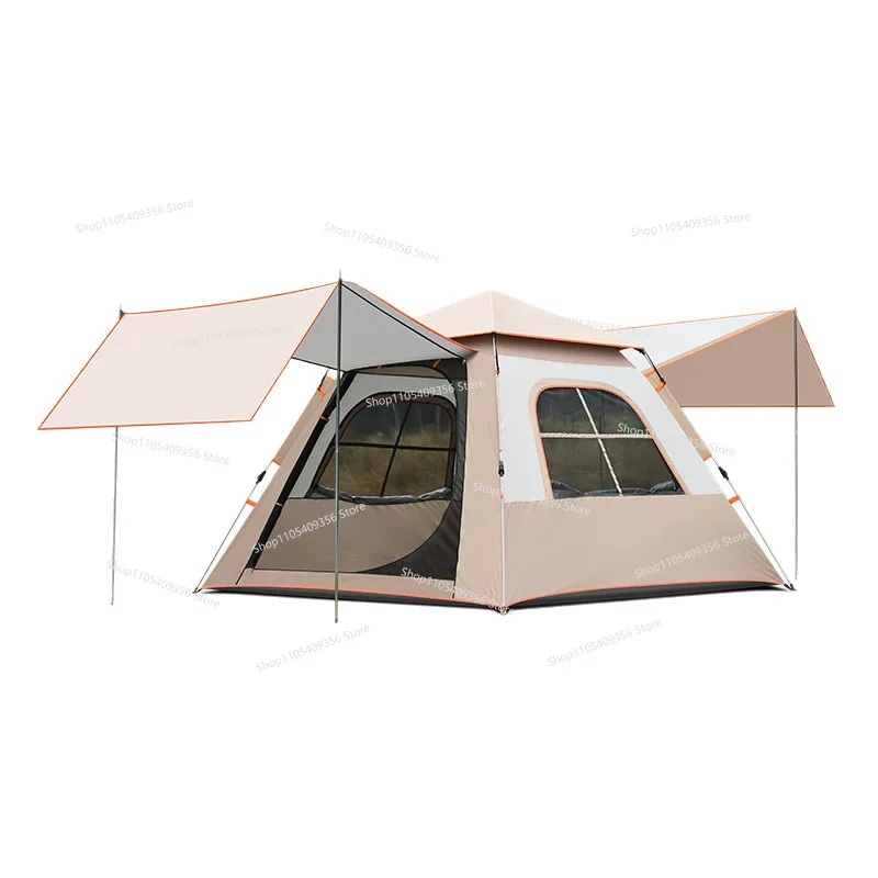 For Automatic Canopy Tent, Vinyl Two-in-one Camping Beach Folding Portable Quick Open Field Thickened Rainproof Tent
