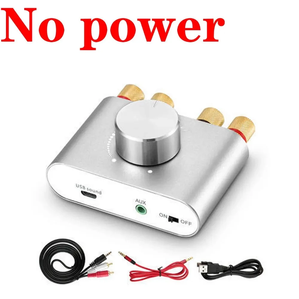 Woopker Digitaler Audioverstärker HiFi-Soundverstärker TPA3116 Empfänger Bluetooth 5.0 Auto Mini Heimkino-Soundsystem 50W*2 6