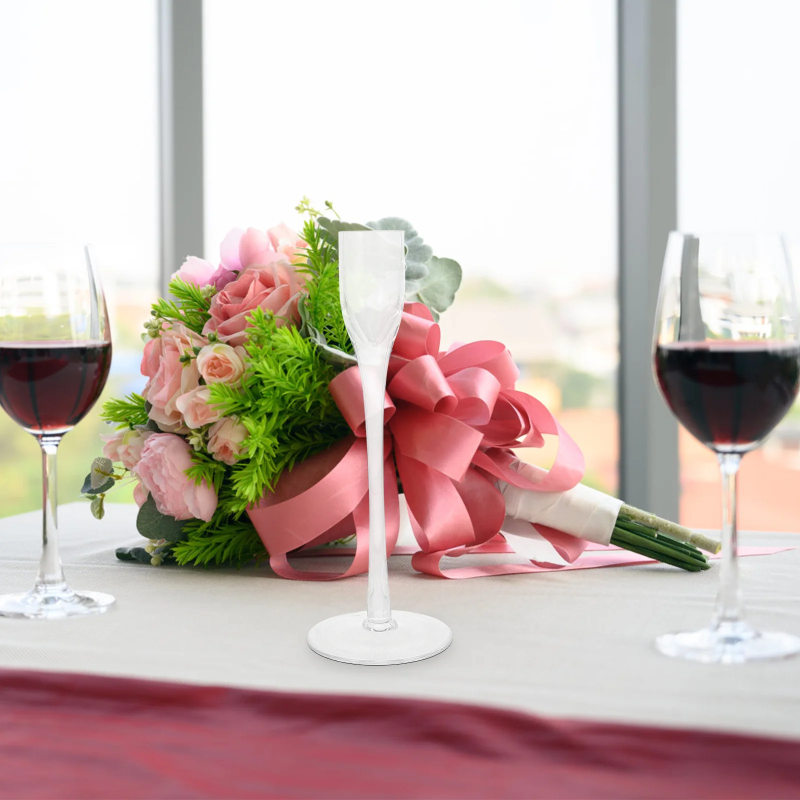 

3Pcs Wedding Holders Glass Pillar Candlestick Romantic Table Centerpiece Home Party Decoration Holders Glass